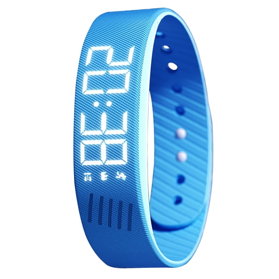 RENDZJ Vibrating Alarm Wristband Waterproof Alarm Clock Watch for Men & Women (Blue)