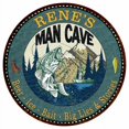 thumbnail image 1 of RENE'S Man Cave Fishing 12" Round Metal Sign Garage Bar Wall Décor 200120004105, 1 of 1