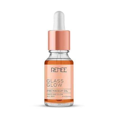 RENEE Glass Glow Pre Makeup Oil Primer 10ml| Non Sticky, Smoooth Finish| Hydrates, Repairs & Nourishes Skin| Adds Natural Glow to the Skin