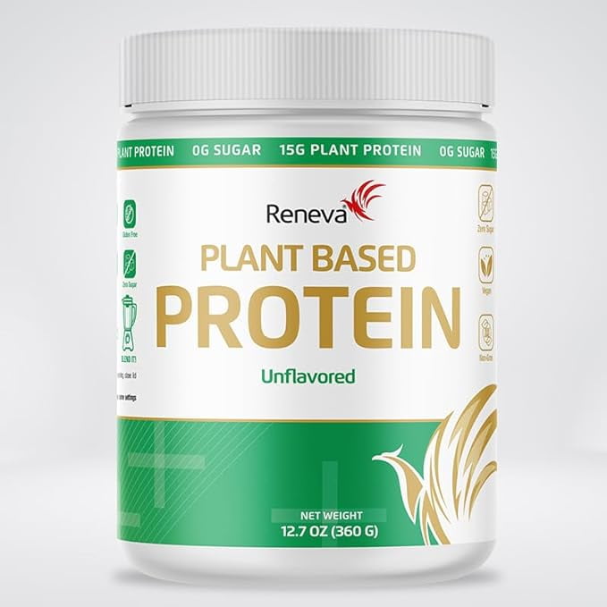 RENEVA Vegan Protein Powder. Gluten Free, Dairy Free, Lactose Free, Soy