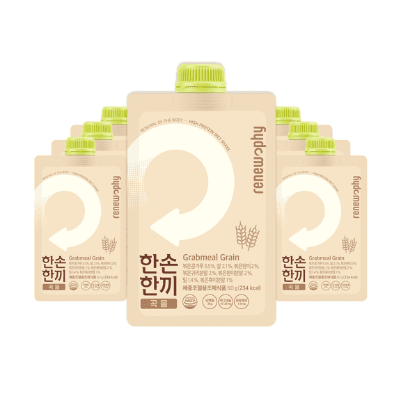 RENEWPHY GRABMEAL Protein Shake Mix, Korean Misugaru Multi-Grain, 7 pack, 2.11 oz