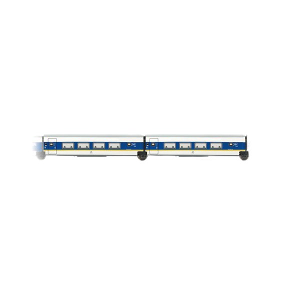 Renfe, 2-Unit Pack Talgo 200, 2 X 2Nd Class Coach, White And Blue With Yellow Stripe, Ep. V