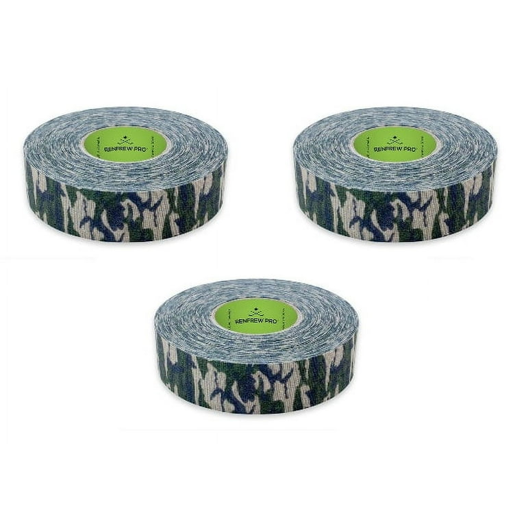 RENFREW PRO (3) Roll Pack Cloth Hockey Stick Tape - 24MMx25M (Green  Camouflage)