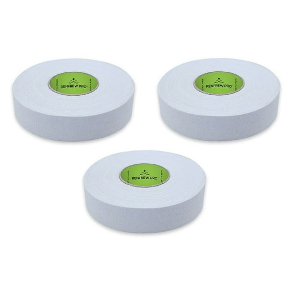 RENFREW PRO Cloth Hockey Stick, Blade Tape - 24MM x 25yds (White - 3 Roll Pack)