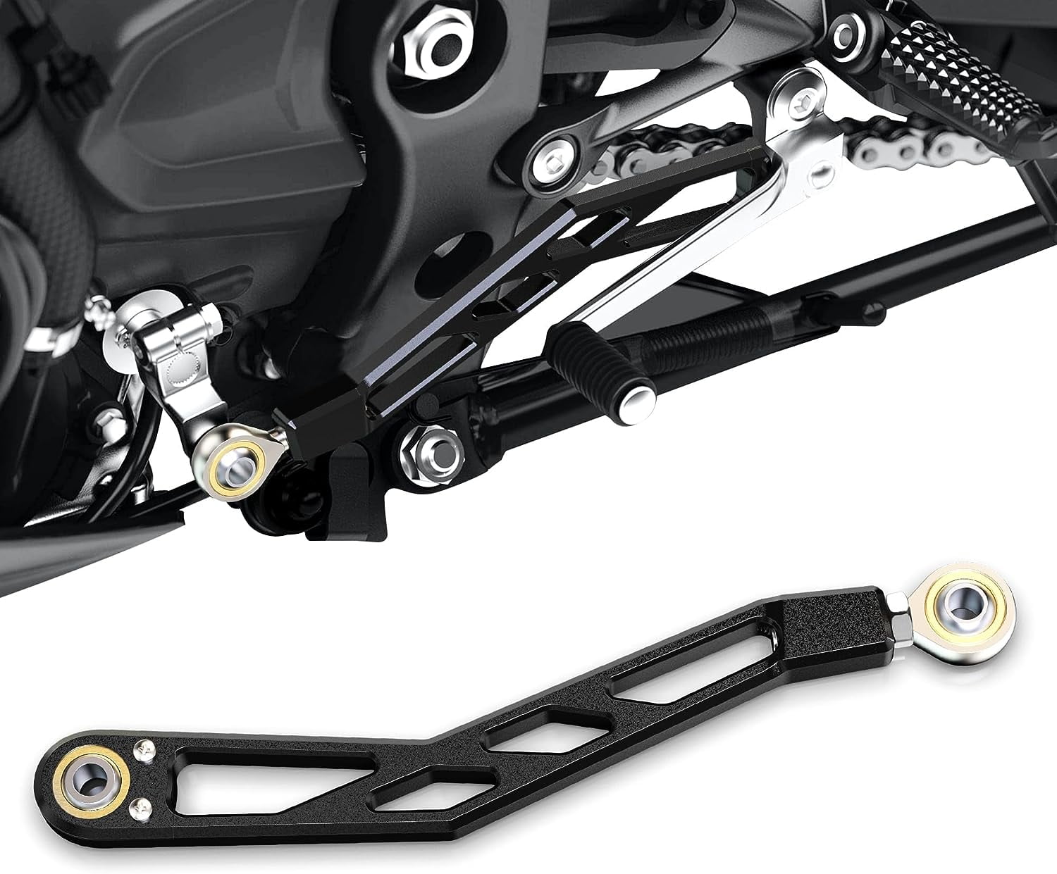 RENO 3573 Satin Black Riot Shift Linkage Sportster XL883 R Iron XL