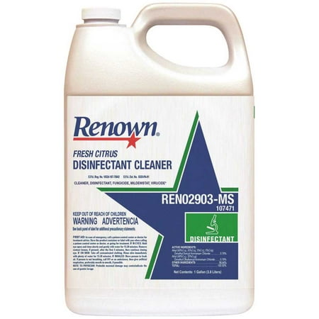 Renown 111472 128 oz. Fresh Citrus Disinfectant Cleaner