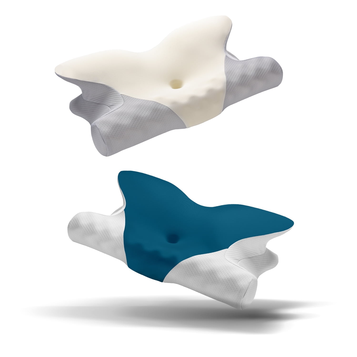 RENPHO 2-Pack Neck Support Pillows for Pain Relief, Orthopedic Cervical Pillow for Side Back Stomach Sleeper
