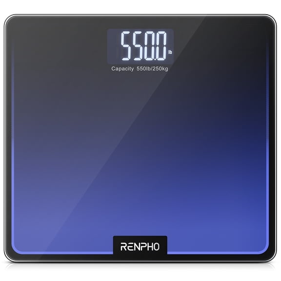 RENPHO 550lb Scale for Body Weight, Digital Bathroom Scale with Large LED Display, Big Platform Weighing Machine with Extra-High Capacity, Most Accurate to 0.05lb, 13x11.8in, Core 1L
