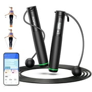 RENPHO 9FT Adjustable Smart Jump Rope with  Count Time Calorie Analysis ,  Black