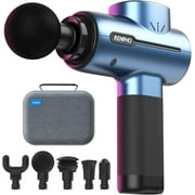 RENPHO Mini Massager Gun Deep Tissue with 5 Intensity for Muscle Pain Relief, Handheld Portable Percussion Massager for Back & Neck, Fathers Day Gift for Men, FSA & HSA Eligible, Blue