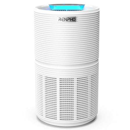 RENPHO Air Purifier for Home Large Room up to 1500 Sq.ft/h, 5-Stage H13 HEPA Filter, Air Cleaner for Allergies and Asthma, Pet Hair, Smokers, Odors, Dust, Pollen, Model AP088-WH