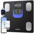 thumbnail image 1 of RENPHO Smart Scale for Body Weight, Weight Scale with 7-in-1 Large Display for BMI, Body Fat, Muscle Mass, 13 Body Composition, High Accurate Bluetooth Scale, 500lbs, Black, 1 of 9