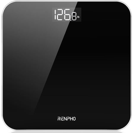 RENPHO Digital Body Weight Scale, Highly Accurate Scale for Weight, LED Display Weight Measurements, Round Corner Design, Anti-Slip, 400 lb