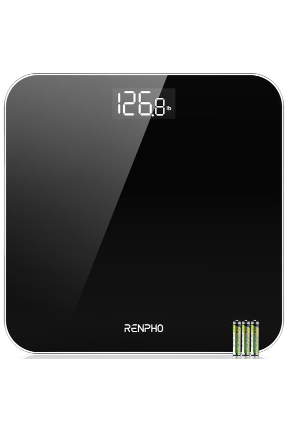 Digital Body Weight Scale, Highly Accurate Scale for Weight, LED Display Weight Measurements, Round Corner Design, Anti-Slip, 400 lb