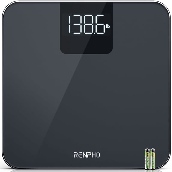 RENPHO Digital Body Weight Scale, Highly Accurate Scale for Weight, LED Display, Anti-Slip, Batteries Included, 400lb