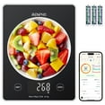 thumbnail interactive-video image 1 of RENPHO Smart Food Scale, Digital Kitchen Scale with Nutritional Calculator, Gram Scale for Weight Loss, Baking and Cooking, Keto Macro Diet, Black Glass, 22lb, 1 of 10