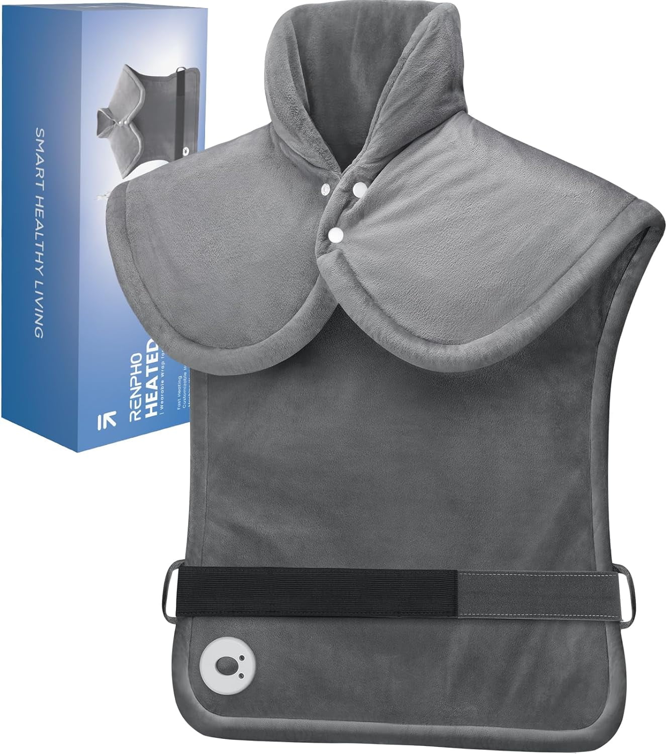 RENPHO Electric Weighted Heating Pad for Back Neck Shoulder, 25"x 32
