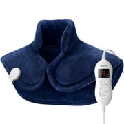 RENPHO Extra Large Heating Pad for Shoulders Neck and Back, 9 Temperature Settings, FSA HSA Eligible, 19"x 24", Blue