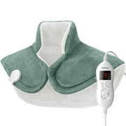 RENPHO Extra Large Heating Pad for Shoulders Neck and Back, 9 Temperature Settings, FSA HSA Eligible, 19"x 24", Green