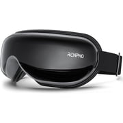 RENPHO Eye Massager with Heat & Vibration – 5 Massage Modes, Bluetooth Music, Adjustable Headband, USB Rechargeable - Black