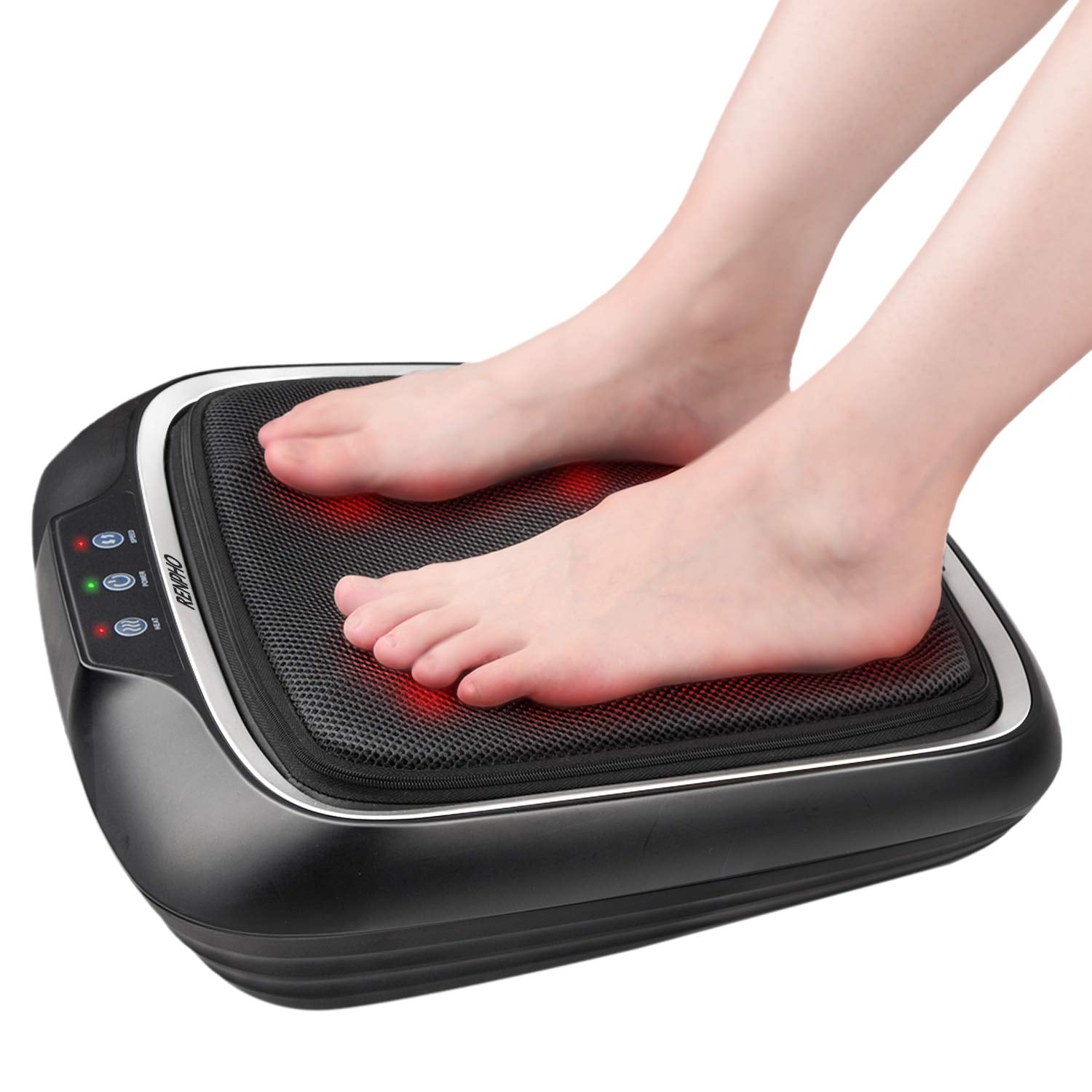 Shiatsu Foot Massager with Built-in Infrared Soothing Heat Function, Electric