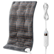 RENPHO Heating Pad for Back Pain Relief & Period Cramps, HSA FSA Eligible, Heat Pad for Neck and Shoulder,12"x24", Gray, Birthday Gifts for Mom Dad Men
