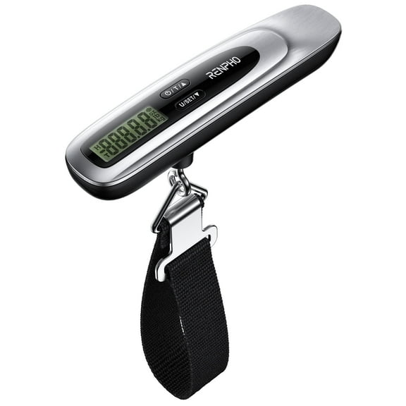 RENPHO Portable Luggage Scale for Traveler, Digital Handheld Baggage Weight Scale with Tare Function, 110lb/50kg