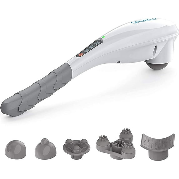 RENPHO Rechargeable Hand Held Deep Tissue Massager for Muscles, Back, Foot, Neck, Shoulder, Leg, Calf Cordless Electric Percussion Body Massage, FSA and HSA Eligible - White