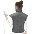 thumbnail image 1 of RENPHO Weighted Heating Pad for Neck Back Shoulder, 6 Heat Settings, Auto Shut-off, FSA Eligible, 24"x33", Gray/White, 1 of 8