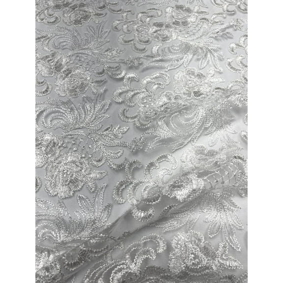 REO Lace Fabric, 54 Inch. in Width, Ivory / Sample 3x3 Inch