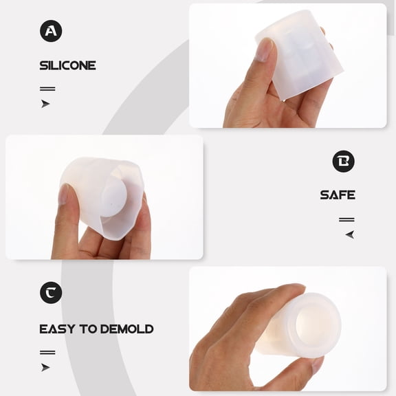 REOFLYUP 1 Set 10Pcs Ice Cube Shot Glass Mold Silicone Practical Design for Gatherings