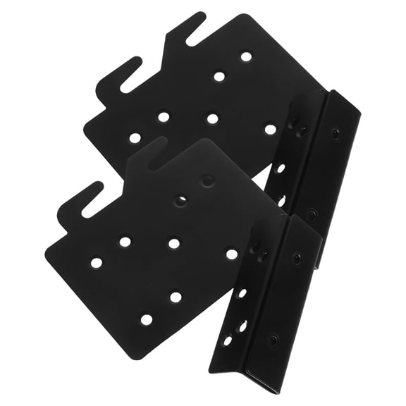 REOFLYUP Black Bed Frame Connector Set with Rail Fasteners for Secure Headboard Assembly, and Easy to Install