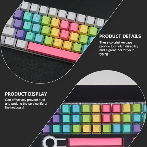 REOFLYUP 1 Set Key Caps for Keyboard PBT Colorful Wear-resistant for Gaming Enthusiasts