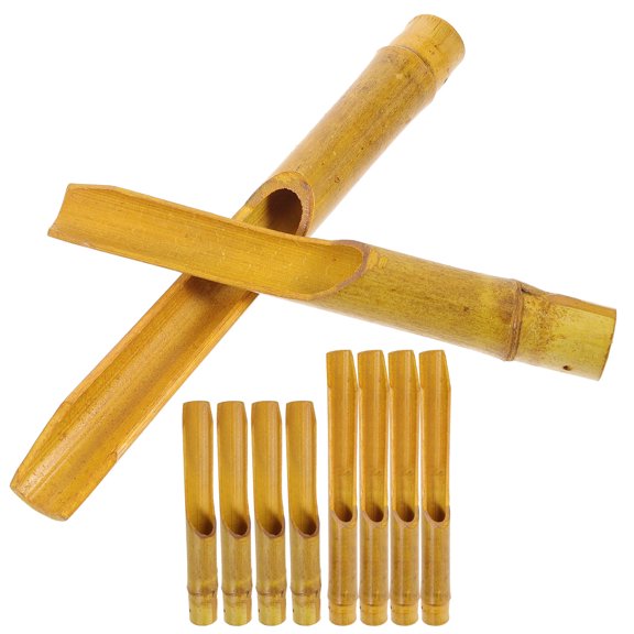 REOFLYUP 10-Pack Wind Chime Tubes for Crafts, Hollow Brown Tubes Perfect for Garden and Outdoor Decoration