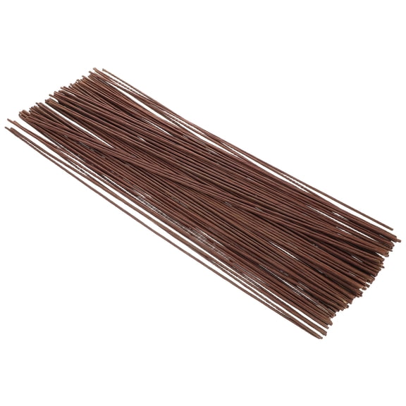REOFLYUP 100-Pack Coffee Brown Floral Wire Stems for Artificial Flowers, Bouquets, Wreaths, Craft Arrangements and Decor