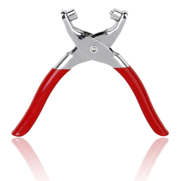 REOFLYUP 100 Pcs 4.5mm Eyelet Setting Pliers with Red Handles, Stainless Steel Tool for Outdoor Gear, Bags, Shoes, and Craft Projects