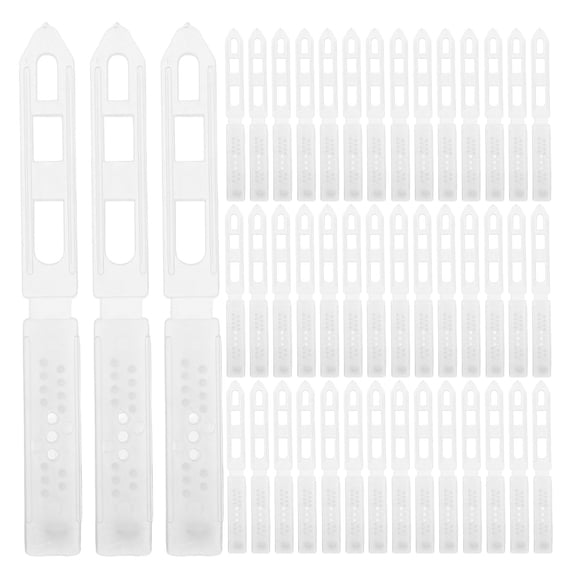 REOFLYUP 100-Pack Clear Plastic Hair Pin Clips with Teeth for Hair Accessories and Craft Projects