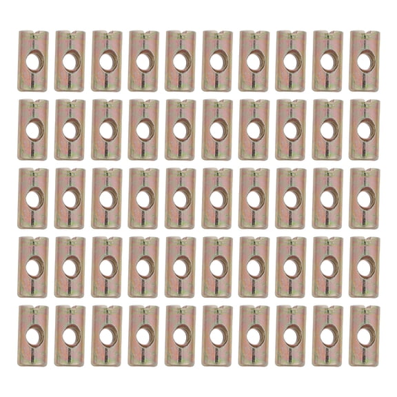 REOFLYUP 100-Pack Furniture Joint Connector Nuts for Cabinet Assembly and Bed Frame Construction Hardware