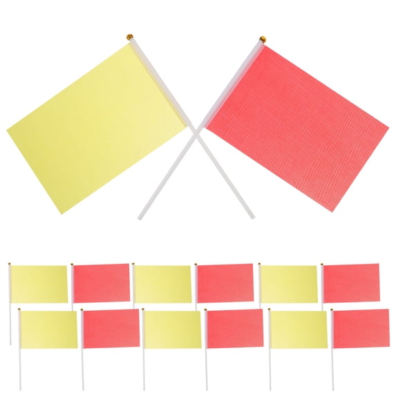 REOFLYUP 100Pcs Handheld Waving Flags Anti-Wear Polyester Small Flags for Party Events