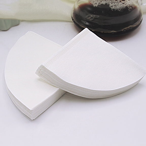 REOFLYUP 100-Pack White Natural Paper Coffee Filters, Tear-Resistant, Ideal for Home Brewing and Coffee Makers