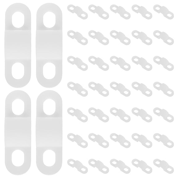 REOFLYUP Reoflyup White Plastic Screw Mount Cable Clips for Home Use, Heavy Duty Wire Fastener, 100Pcs