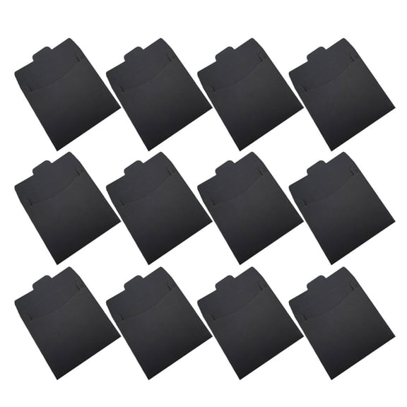 REOFLYUP 100pcs CD Sleeves Black Paper Envelopes for CD DVD Storage General Users