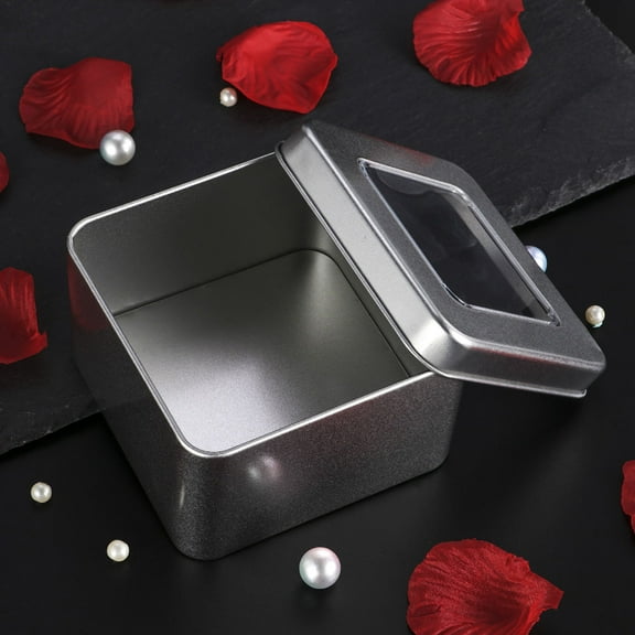 REOFLYUP 10PCS Square Spice Tins Empty Tinplate Storage for Tea and Candies