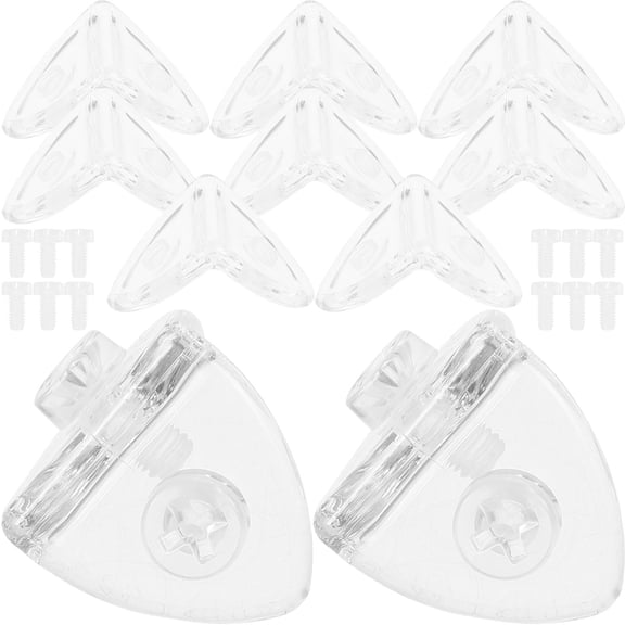 REOFLYUP 10Pcs Acrylic Transparent Wall Brackets for Glass Box Storage Outdoor Shelf Support