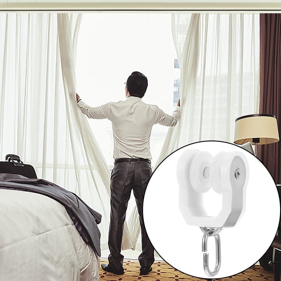 REOFLYUP 10Pcs Curtain Track Roller Alloy and Plastic Gliders for Windows and Sliding Doors Rust Resistant
