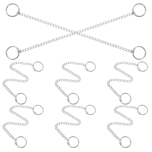 REOFLYUP 10-Pack Plated Metal Hanging Chains for Stained Glass, , Plant Hangers and Crafts