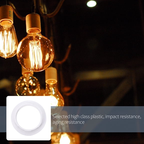 REOFLYUP 10Pcs E27 Lamp Holder Fixing Rings White Plastic Durable Light Holder Rings for Easy Installation