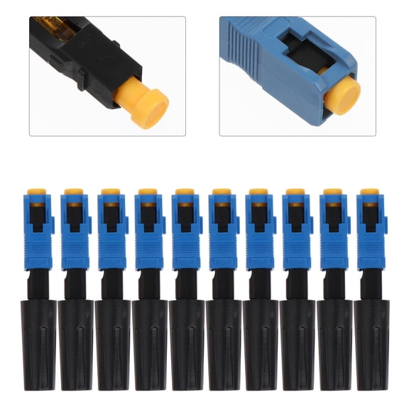 REOFLYUP 10Pcs Fiber Connector Blue Quick Assembly Plastic for Network Fast Termination