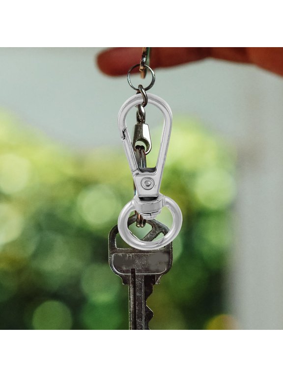 10-Pack Plated Metal Swivel Lanyard Hooks, Keychain Clips for Mobile Phone Charms, Straps, ID Badges, Accessories