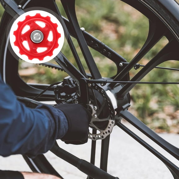 REOFLYUP 10-Pack Red Rear Derailleur Pulley Wheels for Mountain Bikes, Gear Shifting Replacement Parts